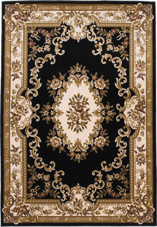 KAS Corinthian 5310 Black/Ivory Aubusson Area Rug Main Image