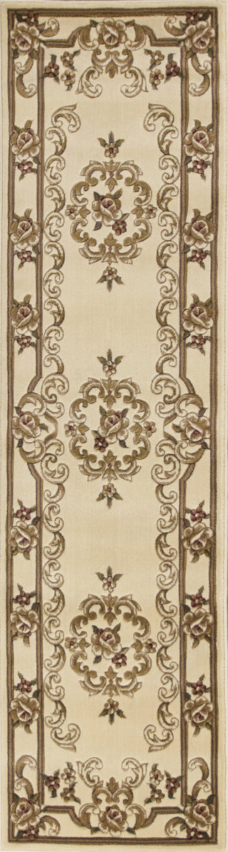KAS Corinthian 5311 Ivory Aubusson Area Rug Round Image