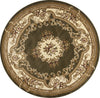 KAS Corinthian 5312 Green/Ivory Aubusson Area Rug Round Image