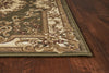 KAS Corinthian 5312 Green/Ivory Aubusson Area Rug Corner Image
