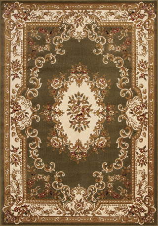 KAS Corinthian 5312 Green/Ivory Aubusson Area Rug Main Image
