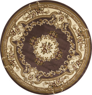 KAS Corinthian 5313 Plum/Ivory Aubusson Area Rug Round Image