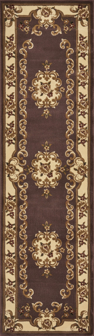 KAS Corinthian 5313 Plum/Ivory Aubusson Area Rug Runner Image