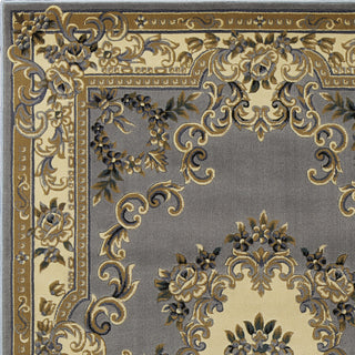 KAS Corinthian 5314 Slate Blue Aubusson Area Rug Lifestyle Image