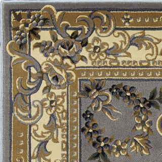 KAS Corinthian 5314 Slate Blue Aubusson Area Rug Lifestyle Image