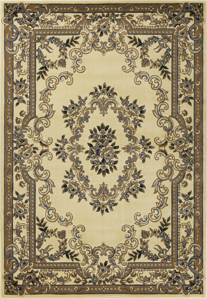 KAS Corinthian 5315 Ivory/Blue Aubusson Area Rug main image