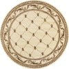 KAS Corinthian 5318 Ivory Fleur-De-Lis Area Rug Round Image