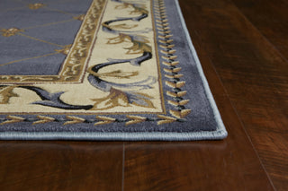 KAS Corinthian 5320 Blue Fleur-De-Lis Area Rug Round Image