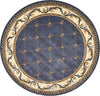 KAS Corinthian 5320 Blue Fleur-De-Lis Area Rug Corner Image