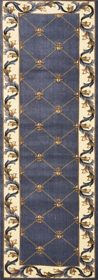 KAS Corinthian 5320 Blue Fleur-De-Lis Area Rug Lifestyle Image