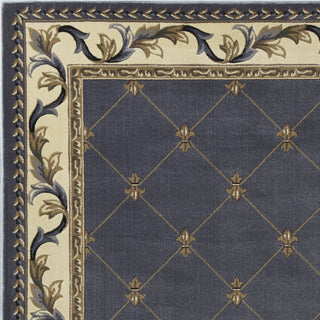 KAS Corinthian 5320 Blue Fleur-De-Lis Area Rug Lifestyle Image