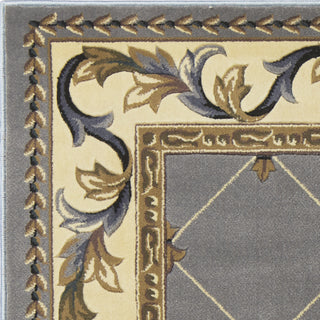 KAS Corinthian 5322 Slate Blue Fleur-De-Lis Area Rug Lifestyle Image