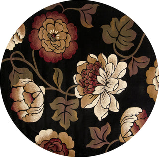 KAS Corinthian 5351 Black Bella Area Rug Corner Image