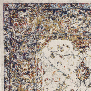 KAS Corsica 7857 Ivory/Navy Porter Area Rug Corner Image