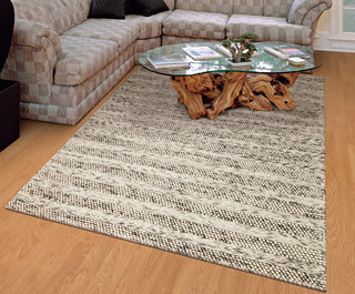 KAS Elements 6550 Ivory/Grey Panes Area Rug