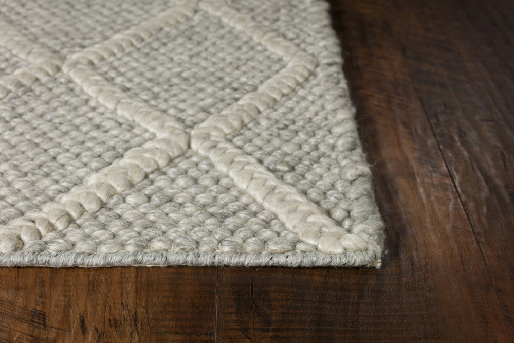 KAS Cortico 6161 Grey Diamonds Area Rug Round Image Feature