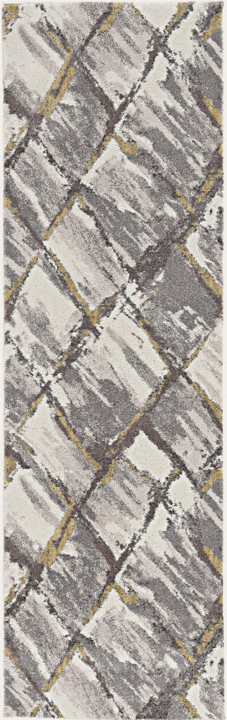 KAS Elements 6550 Ivory/Grey Panes Area Rug