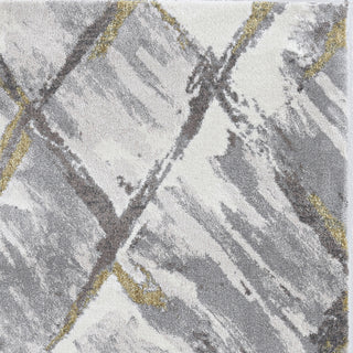 KAS Elements 6550 Ivory/Grey Panes Area Rug