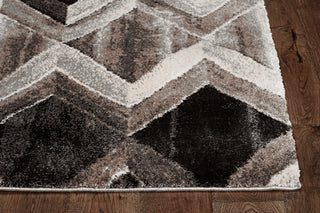 KAS Elements 6555 Grey/Mocha Herringbone Area Rug Main Image