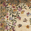 KAS Emerald 9019 Antique Beige Butterfly Garden Area Rug Corner Image
