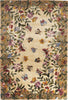 KAS Emerald 9019 Antique Beige Butterfly Garden Area Rug Main Image