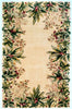 KAS Emerald 9022 Ivory Tropical Border Area Rug Main Image