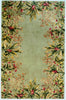 KAS Emerald 9026 Sage Tropical Border Area Rug Main Image