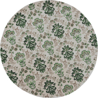 KAS Emerald 9038 Ivory/Green Damask Area Rug 