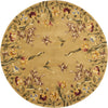 KAS Emerald 9080 Gold Tulip Garden Area Rug Round Image