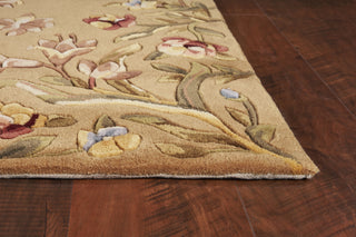 KAS Emerald 9080 Gold Tulip Garden Area Rug Lifestyle Image Feature