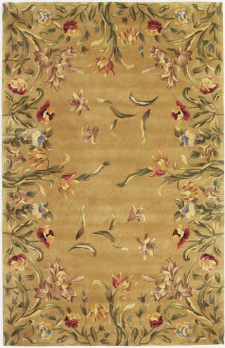 KAS Emerald 9080 Gold Tulip Garden Area Rug Main Image