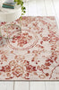 KAS Empire 7060 Ivory/Red Flora Area Rug Runner Image Feature