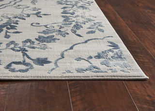 KAS Empire 7062 Ivory/Blue Flora Area Rug Round Image