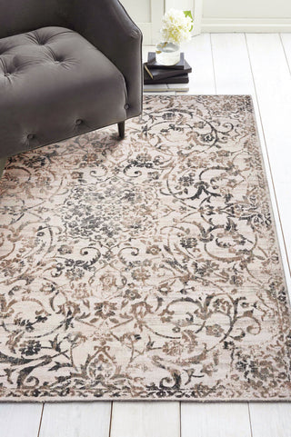 KAS Empire 7064 Ivory/Grey Elegance Area Rug Runner Image Feature