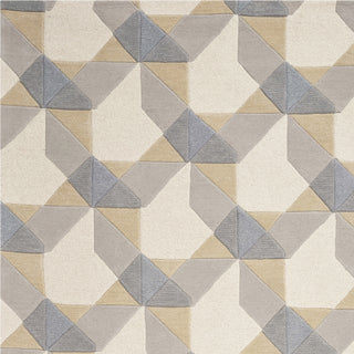 KAS Eternity 1060 Ivory/Grey Elements Area Rug Corner Image