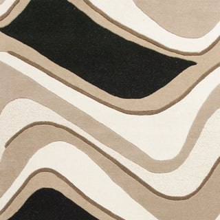 KAS Eternity 1071 Black/Beige Waves Area Rug Lifestyle Image