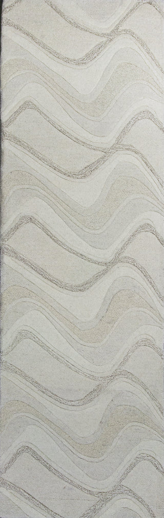 KAS Eternity 1085 Ivory Waves Area Rug Round Image