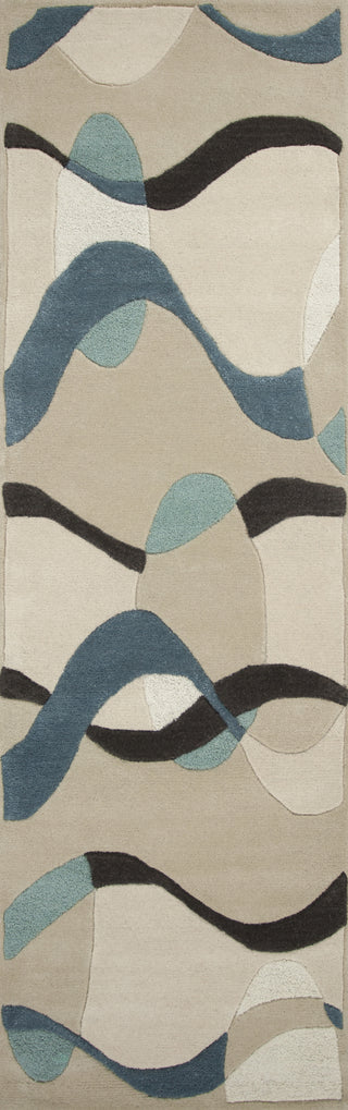 KAS Eternity 1093 Ivory/Blue Orbit Area Rug Round Image