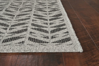 KAS Farmhouse 3200 Grey Chevron Area Rug Round Image Feature