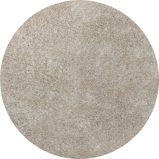 KAS Fina 0551 Champagne Silky Shag Area Rug Round Image