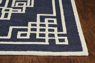 KAS Gramercy 1613 Navy Ivory Maysville Area Rug Round Image