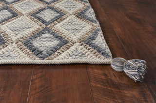 KAS Hang Ten Malibu 850 Slate/Beige Newport Beach Area Rug Round Image