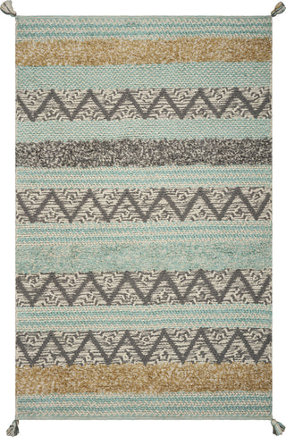 KAS Hang Ten Malibu 853 Turquoise Hermosa Beach Area Rug main image