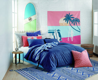 KAS Hang Ten Malibu 854 Blue Hermosa Beach Area Rug Runner Image Feature