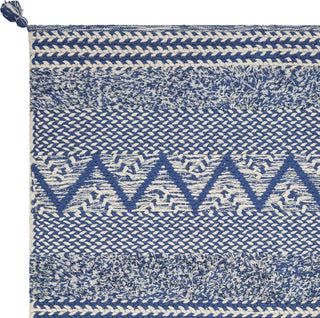 KAS Hang Ten Malibu 854 Blue Hermosa Beach Area Rug Corner Image