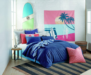 KAS Hang Ten Palm Beach 657 Navy Horizons Area Rug Runner Image Feature