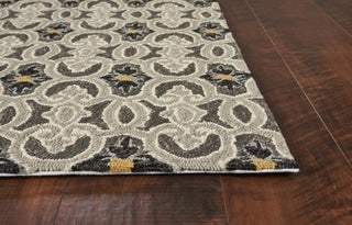 KAS Harbor 4201 Charcoal Scrollwork Area Rug Corner Image