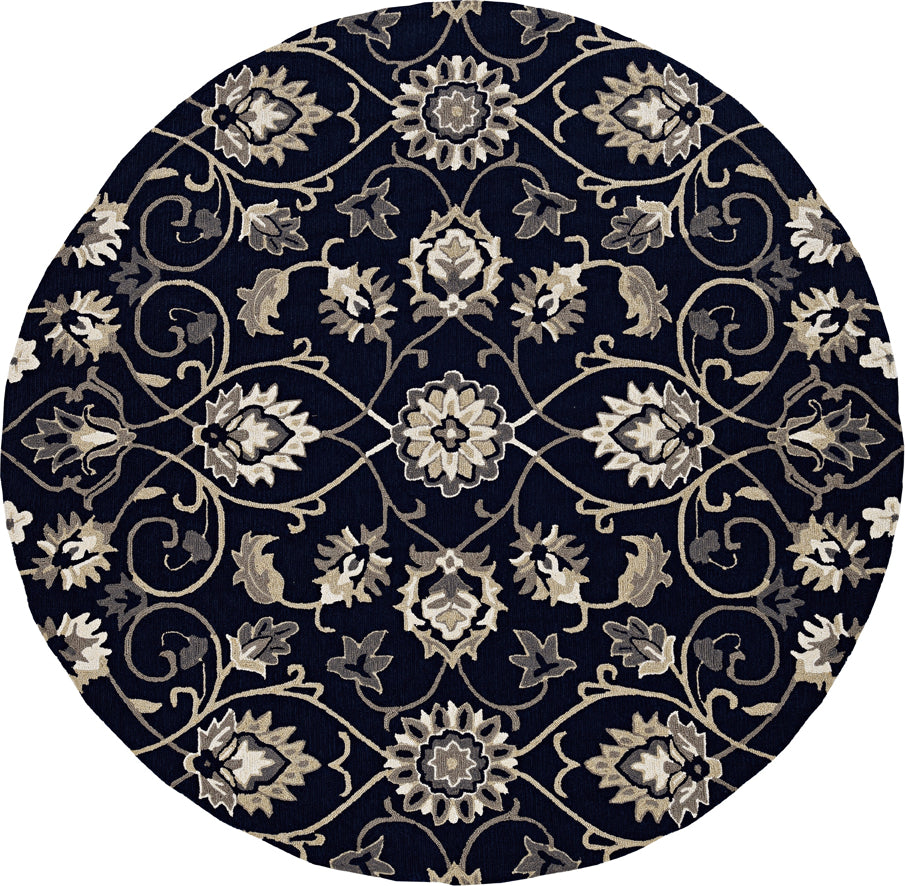 KAS Harbor 4206 Navy Manor Area Rug Lifestyle Image Feature