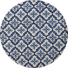 KAS Harbor 4210 Ivory/Blue Mosaic Area Rug Round Image