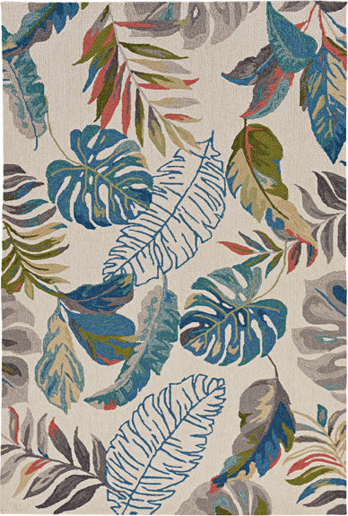 KAS Harbor 4211 Ivory/Teal Palms Area Rug